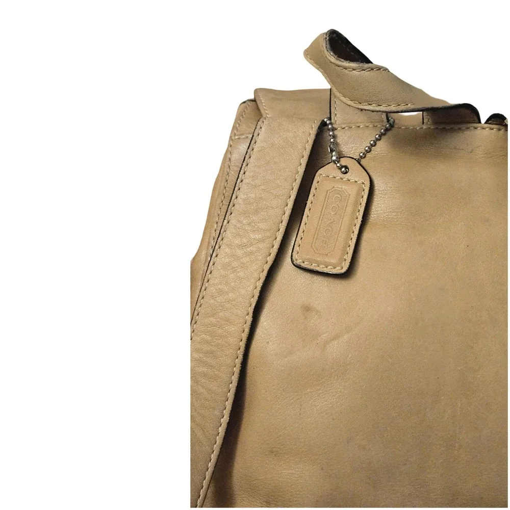 Coach Vintage Tan Glove‎ Tanned Leather Backpack 9569 Drawstring Buckle Bag